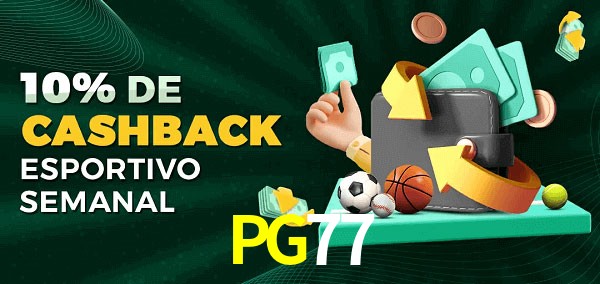 10% de bônus de cashback na PG77