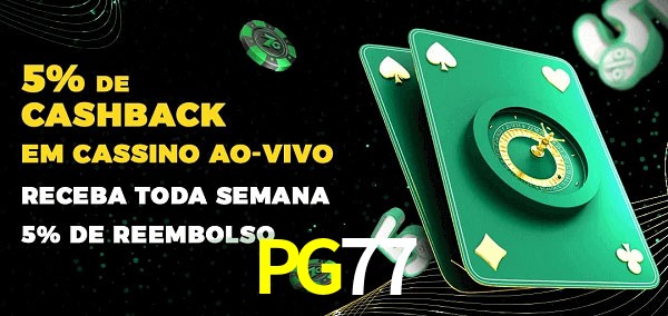 Promoções do cassino ao Vivo PG77